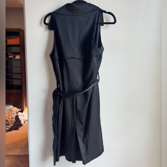 Polo Ralph Lauren Black Sleeveless Trench Dress Belted 6 Classic Academia Preppy - Picture 6 of 6